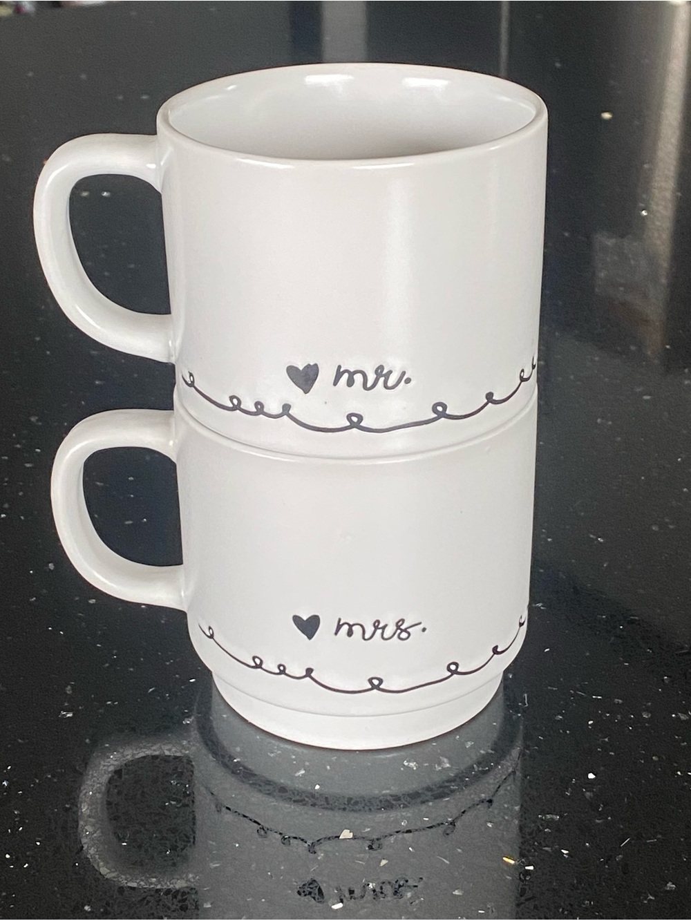 Mr. & Mrs. Ceramic Mugs — Set of 2
